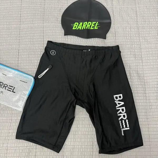 [BUNJANG] Barrel Swim Cap & Shorts Set / 배럴 수영모 / 반바지 세트