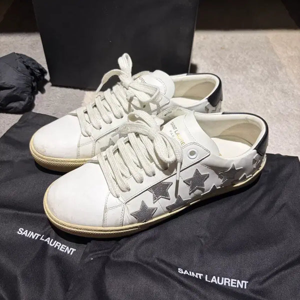 [BUNJANG] Saint Laurent Star Sneakers White Size 36.5 / 생 로랑 스타 스니커즈 화이트 36.5