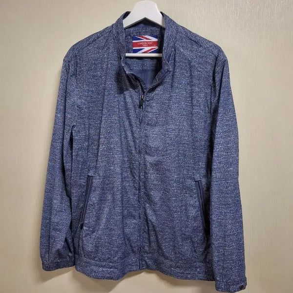 [BUNJANG] London Fog Men's Navy Patterned Summer Blouson Jacket / 런던포그 블루종 여름잠바 100