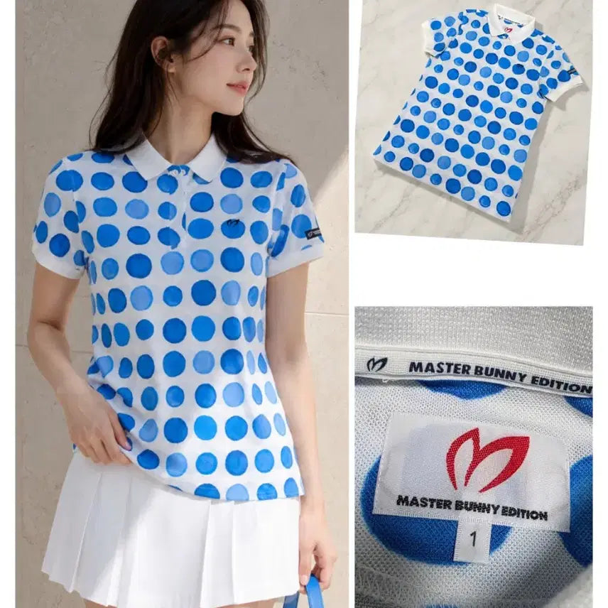 [BUNJANG] MASTER BUNNY EDITION Women's Golf Short-Sleeve Polo Shirt Size 1 / (정품) 마스터바니 에디션 여성 골프 반팔 카라티 1사이즈