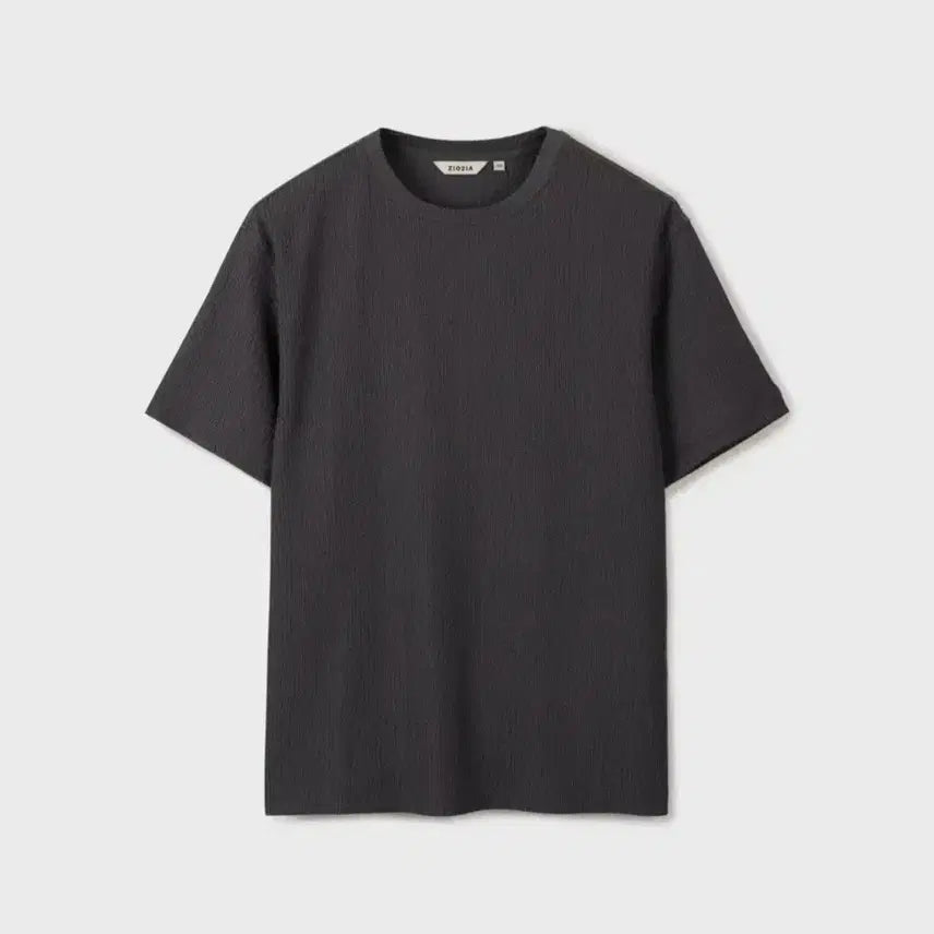 [BUNJANG] ZIOZIA Men's Pleated Round Short Sleeve T-Shirt Charcoal L (100) / [L(100)] 지오지아 플리츠 반팔 새제품