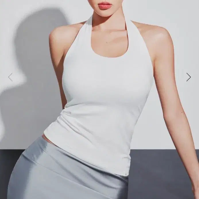 [BUNJANG] Comfort Lab ErgoFit Basic Halter Top White / 컴포트랩 에르고핏 베이직 홀터탑 화이트 85