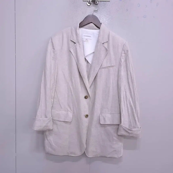 [BUNJANG] Club Monaco Women's Straight Fit Linen Jacket - M / 클럽모나코) 여성 일자핏 린넨 자켓- M