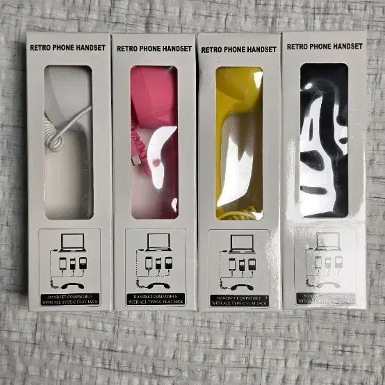 [BUNJANG] Retro Telephone Handset (White, Pink, Yellow, Black) / 레트로 전화 수화기 화이트, 핑크, 열로우,  블랙 4종