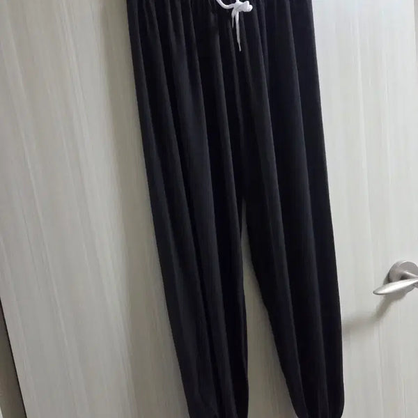[BUNJANG] Comfortable Women's Spandex Pants - Black / 완전편한 여성 스판 바지 블랙