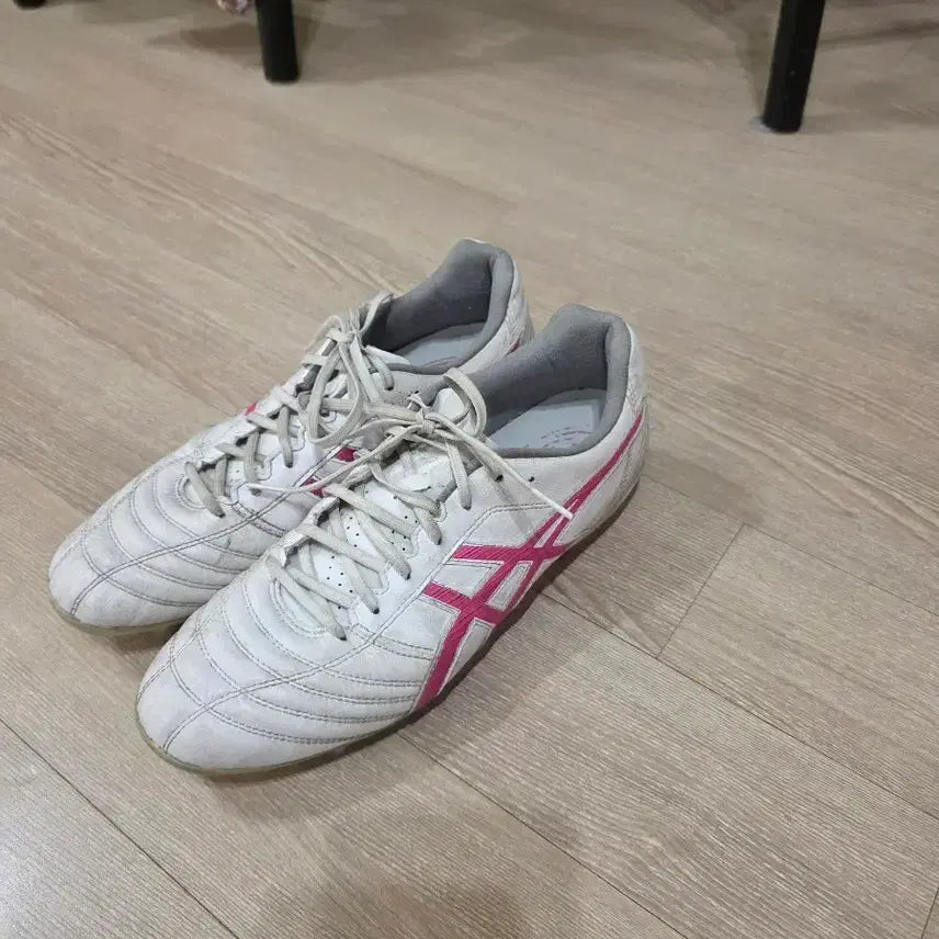 [BUNJANG] Asics DS Light AG Soccer Cleats - White/Pink - Size 265 / 아식스 축구화 DS LIGHT AG 265