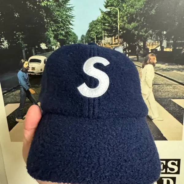 [BUNJANG] Supreme Boiled Wool S Logo 6-Panel Cap Navy / 슈프림 보일드 울 S 로고 6패널 캡 네이비