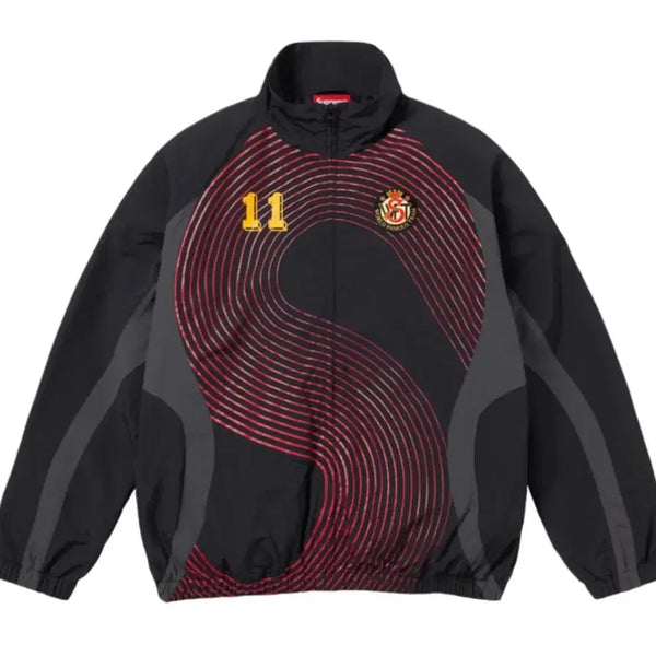 [BUNJANG] Supreme Track Top Jersey Black Red L / 슈프림 트랙탑 져지 블랙 레드 L