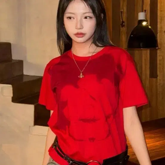 [BUNJANG] Betty Boop x Loaf Collaboration Cotton T-Shirt / 베티붑 X 라프 콜라보 반팔티 FREE