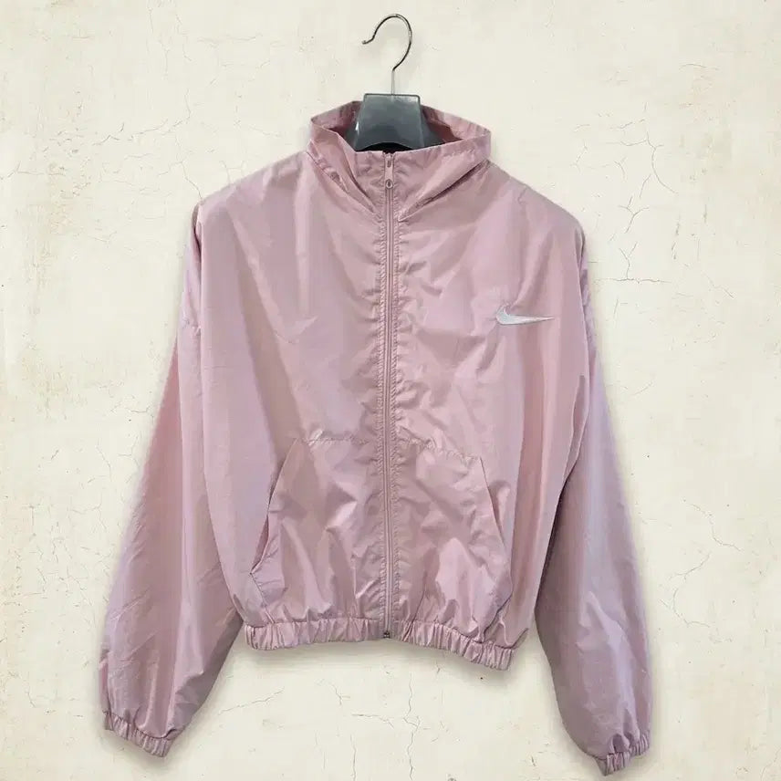 [BUNJANG] Nike Pink Cropped Windbreaker XL / 나이키 핑크 크롭 바람막이 XL