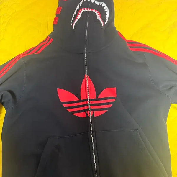 [BUNJANG] Adidas x BAPE Ultimate Shark Hoodie Black KR 3XL / 아디다스 x 베이프 얼티밋 샤크 후드 블랙 - KR 3xl판매 합니다