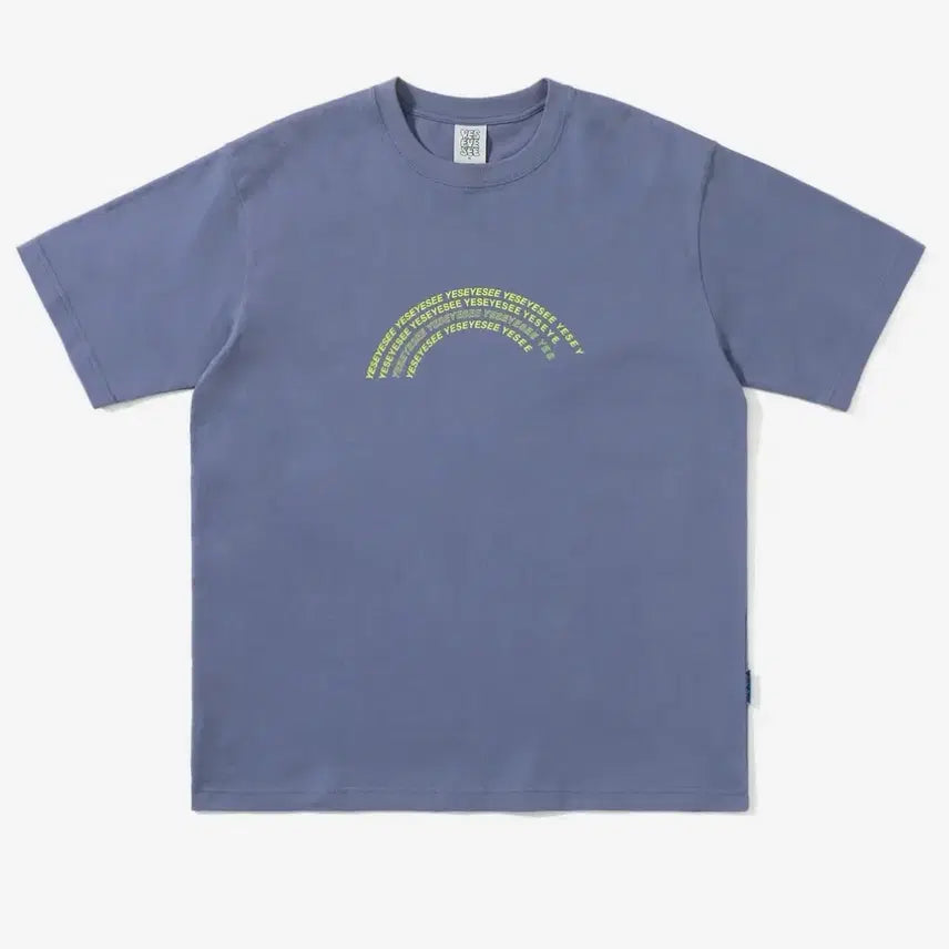 [BUNJANG] YESSEYEES Rainbow Tee Dark Blue S / 예스아이씨 레인보우티 다크블루 s