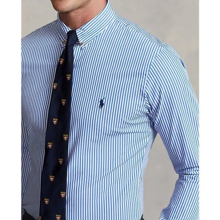 [BUNJANG] Polo Ralph Lauren Classic Fit Striped Stretch Poplin Shirt Blue / 정가21.9만)새제품L 폴로 클래식핏 스트라이프 스트레치 포플린 셔츠 남방 블루