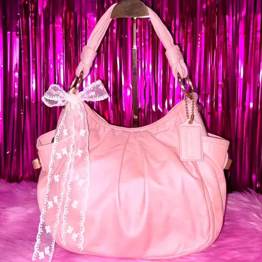 [BUNJANG] Coach Soft Leather Shoulder Bag Lovely Pink / 러블리) Coach 코치 소프트레더 숄더백 러블리핑크
