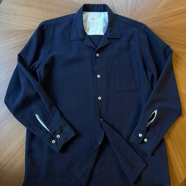 [BUNJANG] Universal Works Men's Slim 100 Open Collar Neck Shirt / 유니버셜웍스 셔츠 남성100