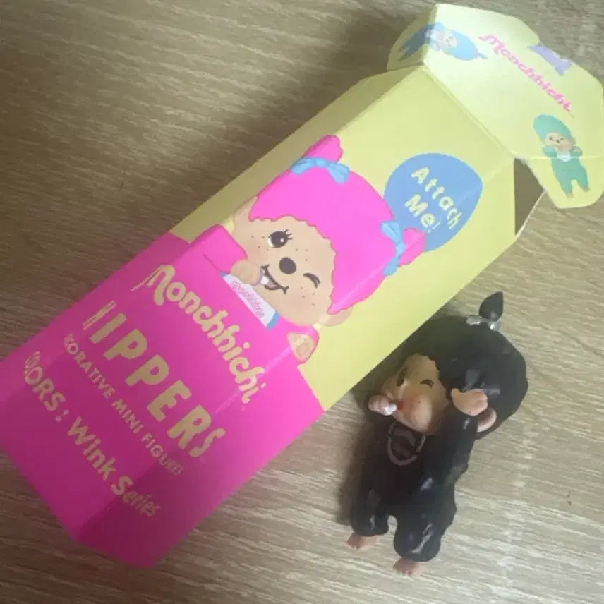 [BUNJANG] Monchhichi Hyper Colors Wink Secret Black / 몬치치 히퍼 컬러즈 윙크 시크릿 검은색