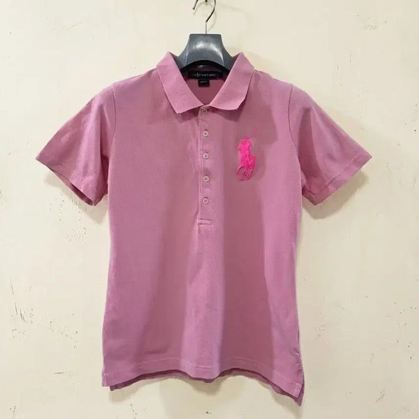 [BUNJANG] Polo Ralph Lauren Pink Big Pony Slim Fit Polo Shirt L / 폴로 랄프로렌 핑크 빅포니 슬림핏 카라티 L