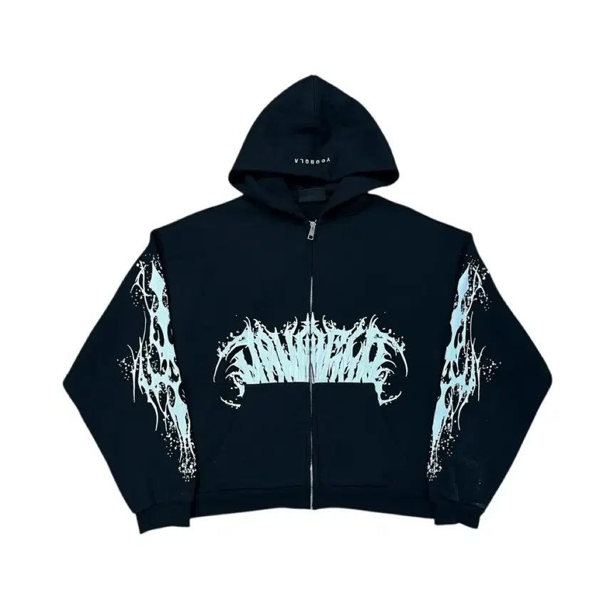 [BUNJANG] YOUNGLA Graphic Zip-Up Hoodie / YOUNGLA 영엘에이 후드집업