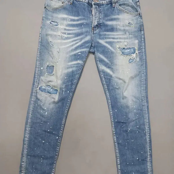 [BUNJANG] DSQUARED2 Snow Painting Cool Guy Jeans / [38] 디스퀘어드2 눈꽃페인팅 쿨가이진 청바지