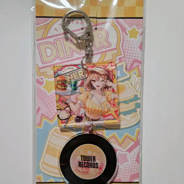 [BUNJANG] Goddess of Victory: NIKKE Tower Records Cafe Collaboration Record Style Anis Keychain / 새상품)니케 타워레코드 까페 콜라보 레코드 스타일 아니스 키 체인