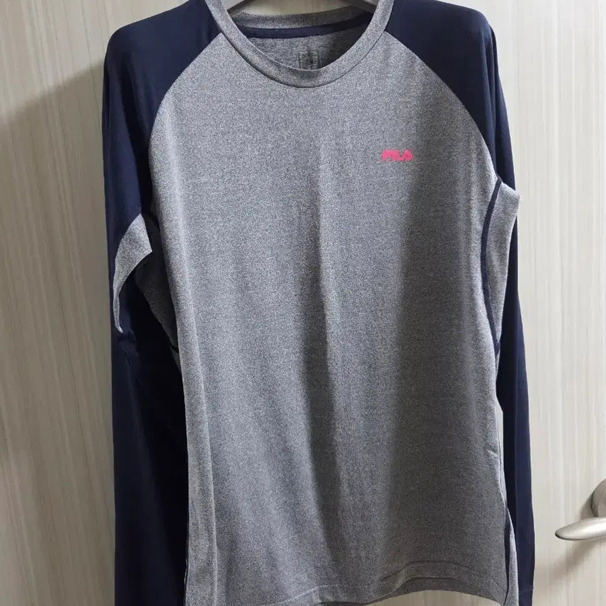 [BUNJANG] Fila Training Wear Long Sleeve Top / 휠라 트레이닝복 운동복 긴팔 그레이 네이비 신축성 필라