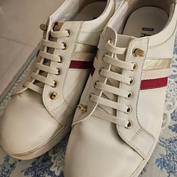 [BUNJANG] Daks Leather Sneakers White 255 / 닥스  레더 스니커즈 화이트 255