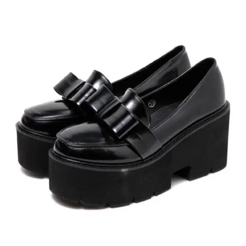 [BUNJANG] Bubbles Platform Ribbon Loafers (Size 37) / 버블즈 통굽 프론트 리본 로퍼 지뢰계양산형양지뢰스나계구두리즈리사로지타요스케