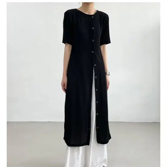 [BUNJANG] Short Sleeve Knit Long Dress - New Condition / 반팔 니트 롱원피스 @새옷