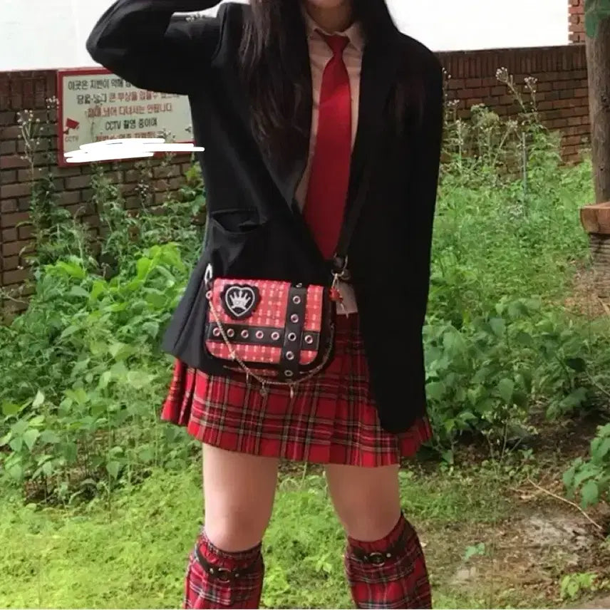 [BUNJANG] Charade Design Bag + Leg Warmers Cosplay Set / 캐릭캐릭체인지 캐캐체 가방 + 레그워머 졸사 코스프레
