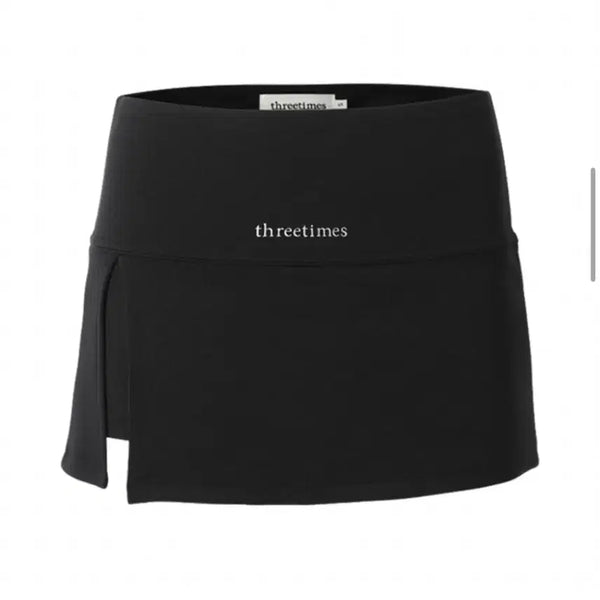 [BUNJANG] 3Times Slit Skirt Black S / 쓰리타임즈 슬릿 스커트 블랙 s