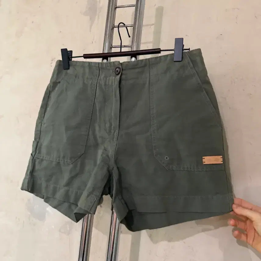 [BUNJANG] Thursday Island Khaki Cotton Blend Shorts / 써스데이아일랜드 카키 쇼츠