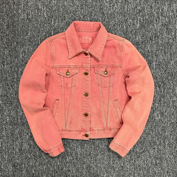 [BUNJANG] Pink Denim Jacket / 핑크 데님 자켓