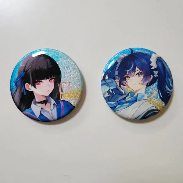 [BUNJANG] Myeongjo Chisa Lawson Collaboration Can Badge Set / 명조 치사 유노 로손 캔뱃지