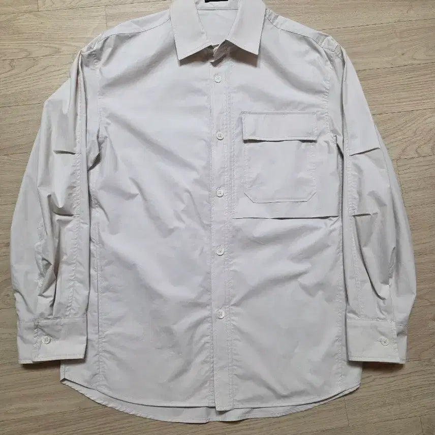 [BUNJANG] Allegri Premium Outer Shirt M (100-105) Light Beige / 알레그리 프리미엄 아우터 셔츠 M 오버핏 100-105 정가 32만원 라이트베이지