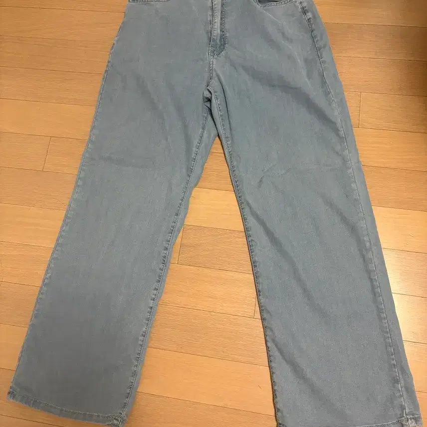 [BUNJANG] Light Wash Wide Leg Denim Pants / 청바지 와이드 데님 팬츠 연청