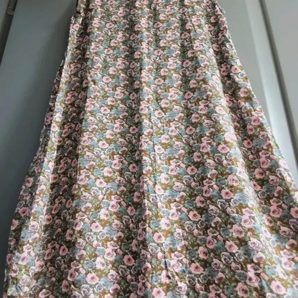[BUNJANG] Floral Sleeveless Maxi Dress / 인견 꽃무늬 민소매 원피스