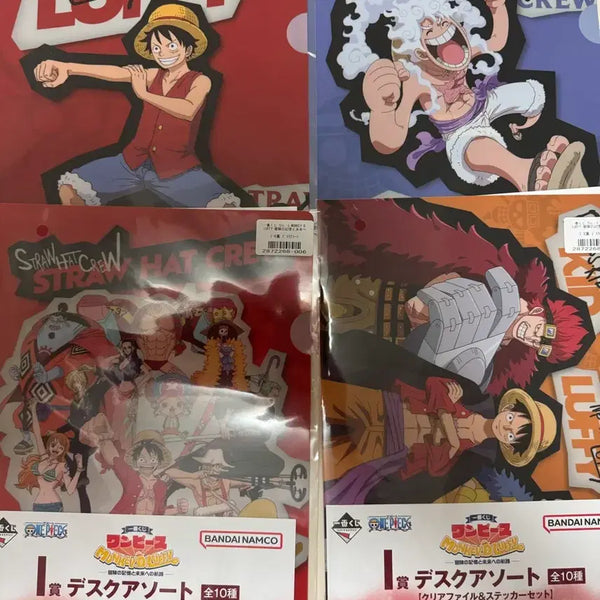 [BUNJANG] Ichiban Kuji One Piece Prize I Clear File & Sticker Set (4 Types Bundle) / 제일복권 원피스 I상 클리어 파일 & 스티커 세트 4종 일괄