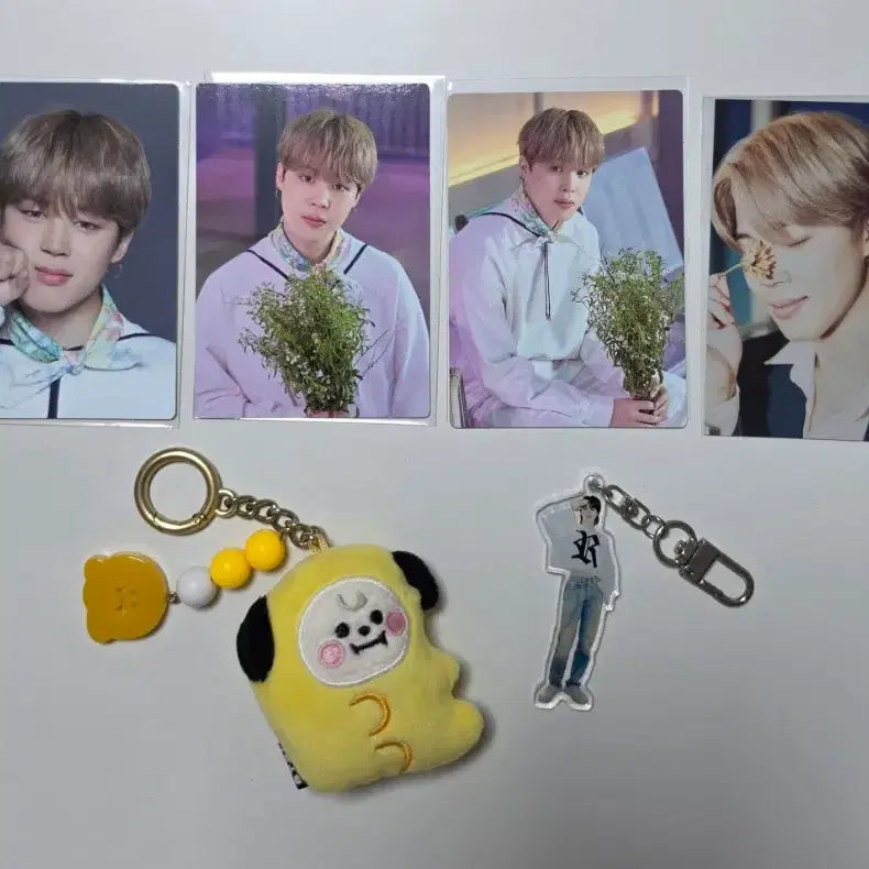 [BUNJANG] BTS Jimin Goods Photocard and Keychain Bundle Set / BTS 방탄 지민 굿즈 포카 키링 세트 일괄
