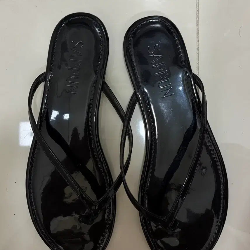 [BUNJANG] Sappun Jjori Sandals Black 250 / 사뿐 쪼리 샌들 블랙 250