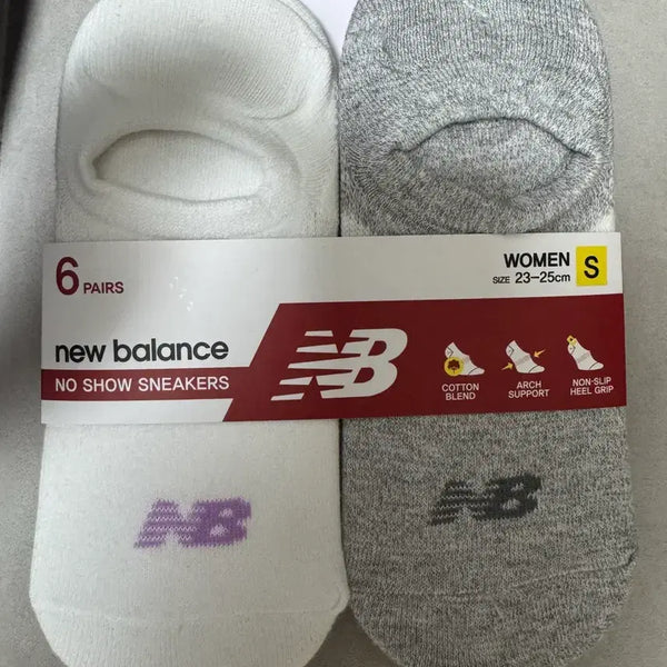 [BUNJANG] New Balance Unisex No-Show Socks 6-Pack / (미개봉 새제품)뉴발란스 덧신 양말 6개