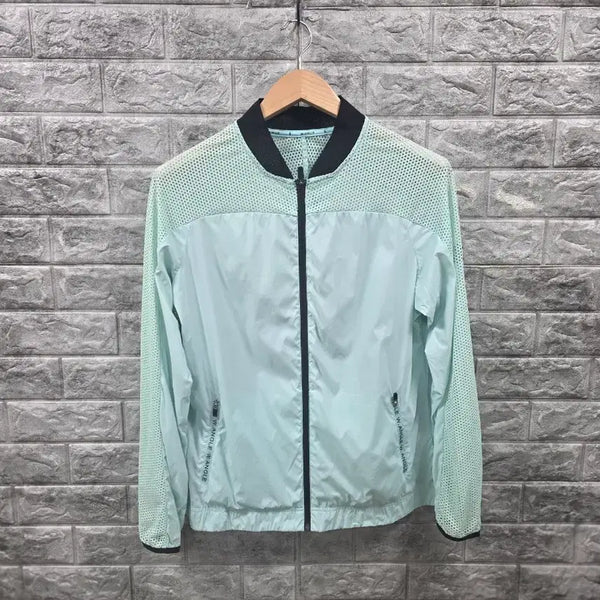 [BUNJANG] W.Angle Mint Mesh Windbreaker Jumper Size 100 / 와이드앵글  민트색  여름 망사 바람막이 점퍼 사이즈 100