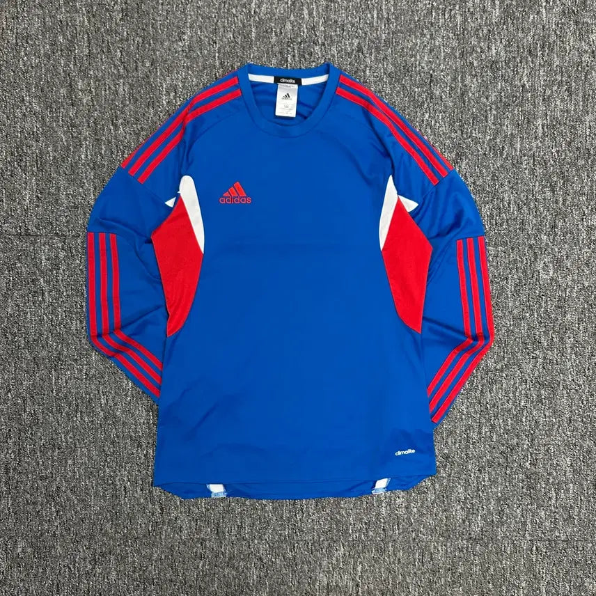 [BUNJANG] Adidas Blue Long Sleeve T-Shirt / 아디다스 블루 긴팔티셔츠