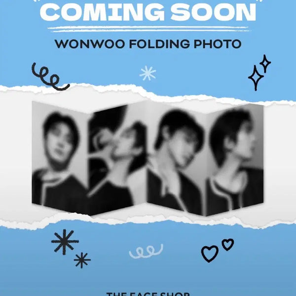 [BUNJANG] Seventeen Wonwoo The Face Shop Folding Photo Sealed / 세븐틴 전원우 더페이스샵 폴딩포토 미개봉