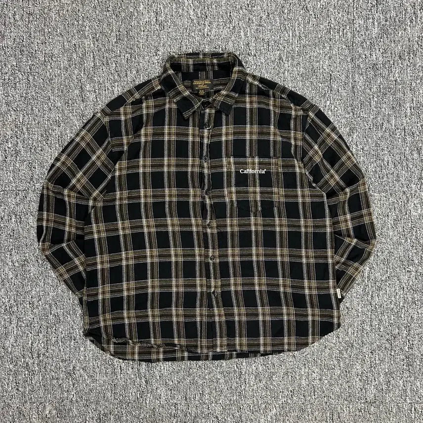 [BUNJANG] Whoau Pocket Logo Check Shirt XL / 후아유 포켓로고 체크셔츠