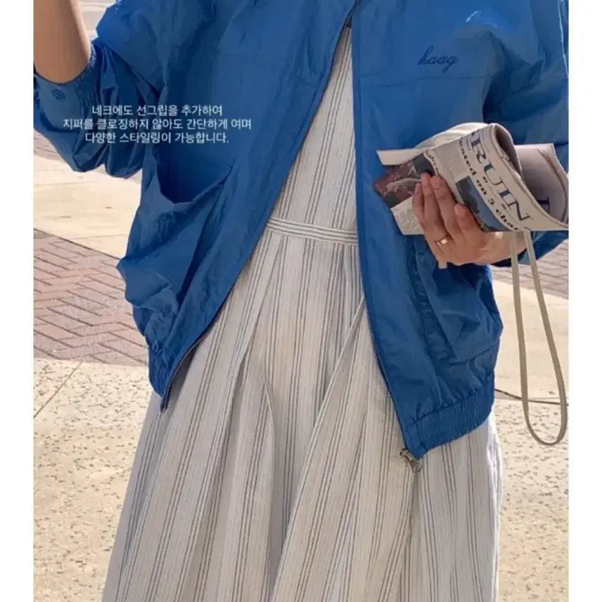 [BUNJANG] Haig Paper Anorak Blue / (새상품) 헤이그 페이퍼 아노락 블루