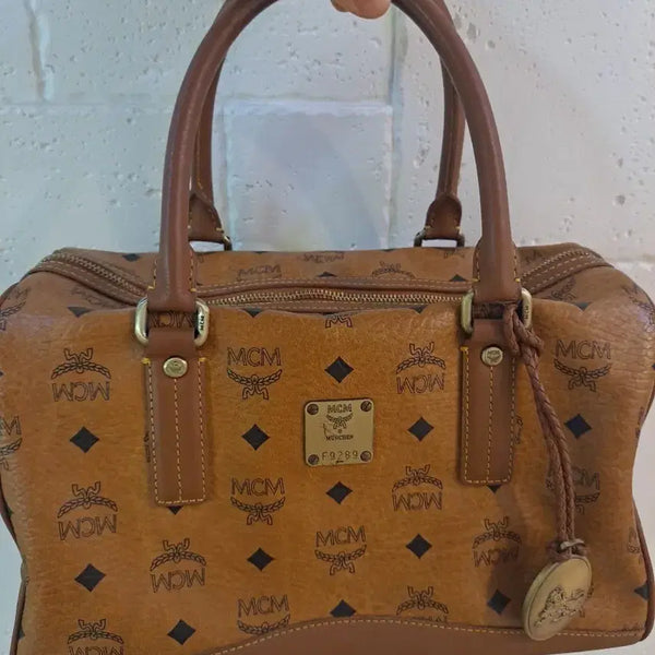 [BUNJANG] MCM Visetos Boston Bag Brown / 정품)MCM 비세토스 보스턴백 브라운
