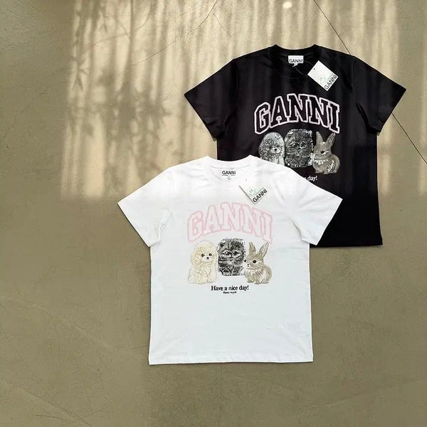 [BUNJANG] GANNI Animal T-Shirt / 가니 애니멀 티셔츠