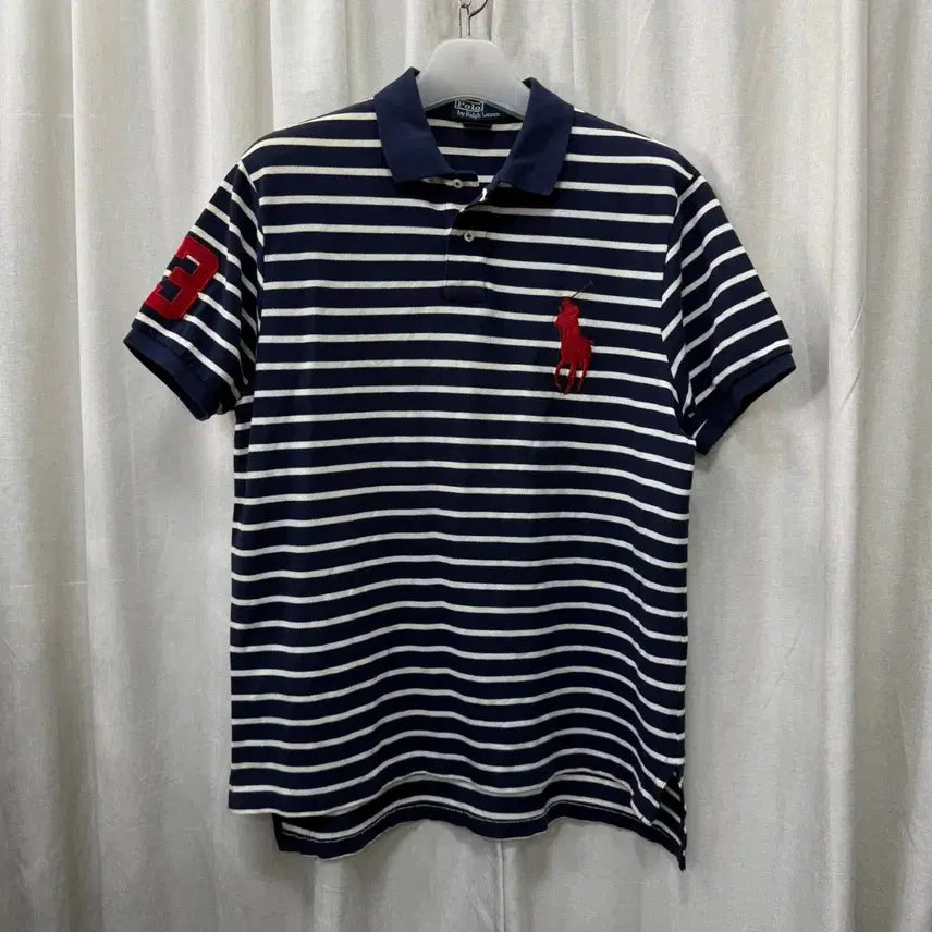 [BUNJANG] Polo Ralph Lauren Big Pony Stripe Polo Shirt XL / 폴로 랄프로렌 빅포니 스트라이프 카라티 XL