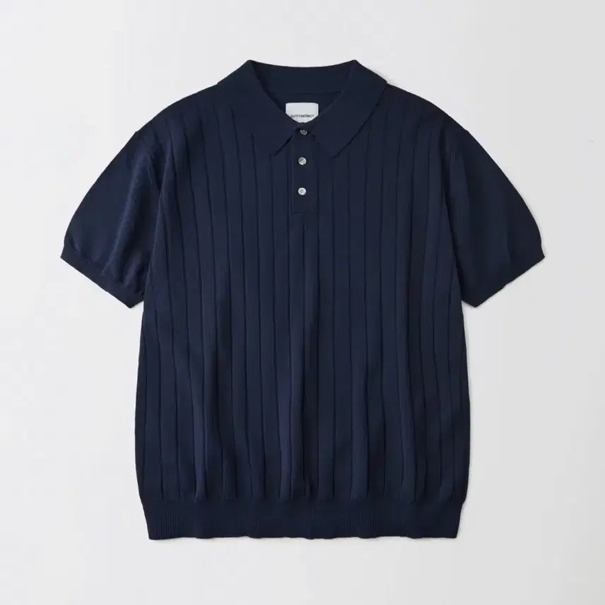 [BUNJANG] Outstanding Knit Collar T-shirt Navy L / 아웃스탠딩 / 니트 카라티 네이비 3(L)
