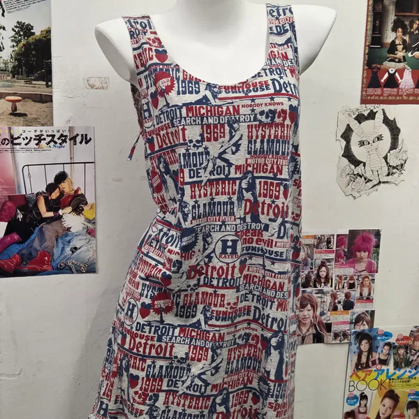 [BUNJANG] Hysteric Glamour Hysterical Girl Skull Pattern Dress / 히스테릭 글래머 히스걸 스컬 패턴 원피스